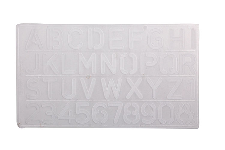 Picture of LS22 LETTERING STENCIL WITH NUMBERS 22MM